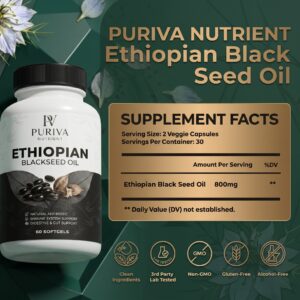 Puriva Nutrient - Ethiopian Black Seed Oil